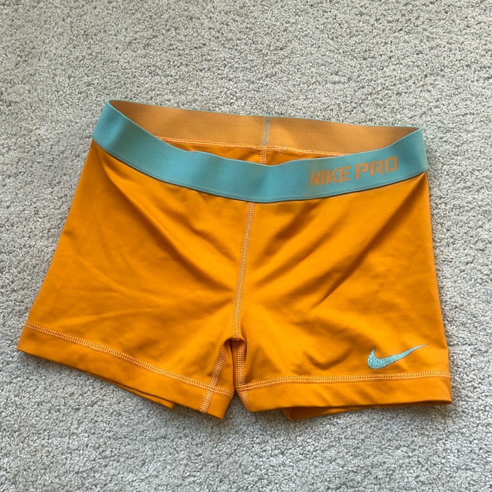Orange nike pro spandex